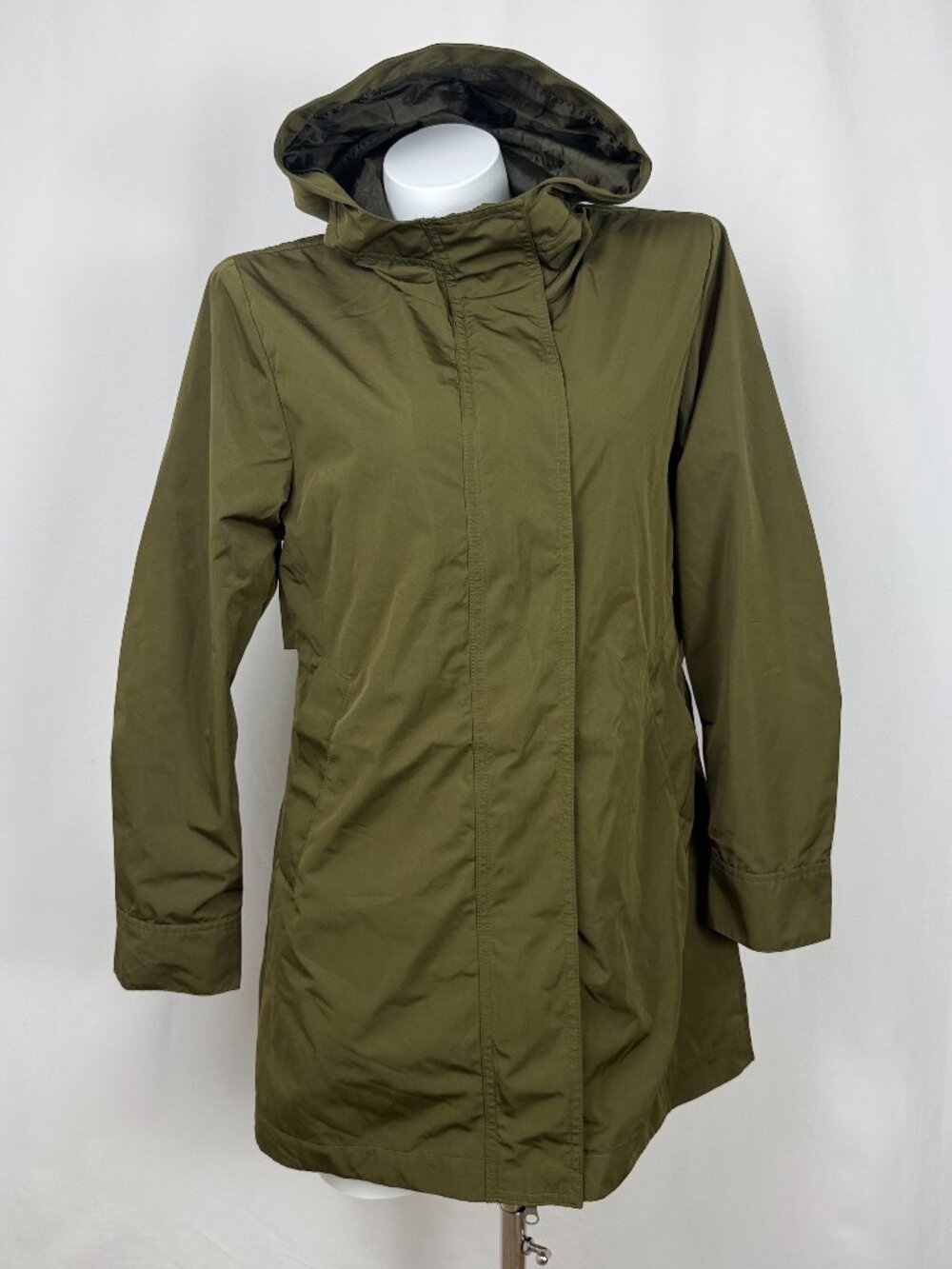 George Women Hooded Parka Rain Jacket Olive Green Anorak Parka Coat XS-4X Multi